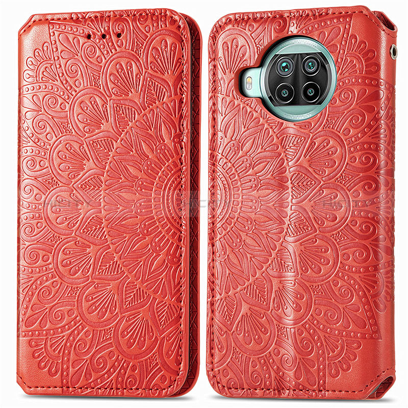 Custodia Portafoglio In Pelle Fantasia Modello Cover con Supporto S01D per Xiaomi Mi 10T Lite 5G Rosso