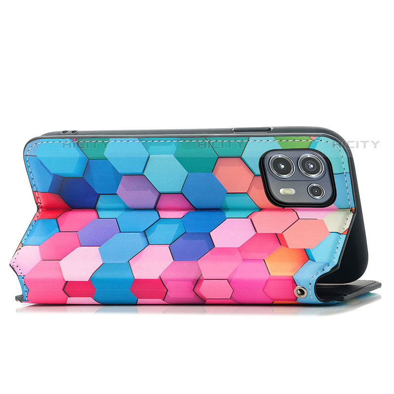 Custodia Portafoglio In Pelle Fantasia Modello Cover con Supporto S02D per Motorola Moto Edge 20 Lite 5G