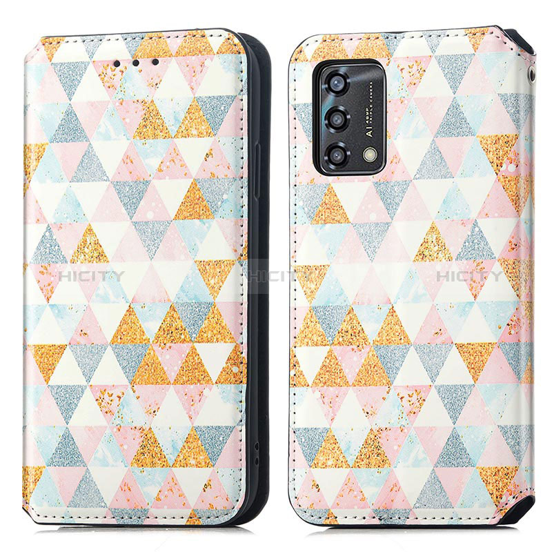 Custodia Portafoglio In Pelle Fantasia Modello Cover con Supporto S02D per Oppo F19