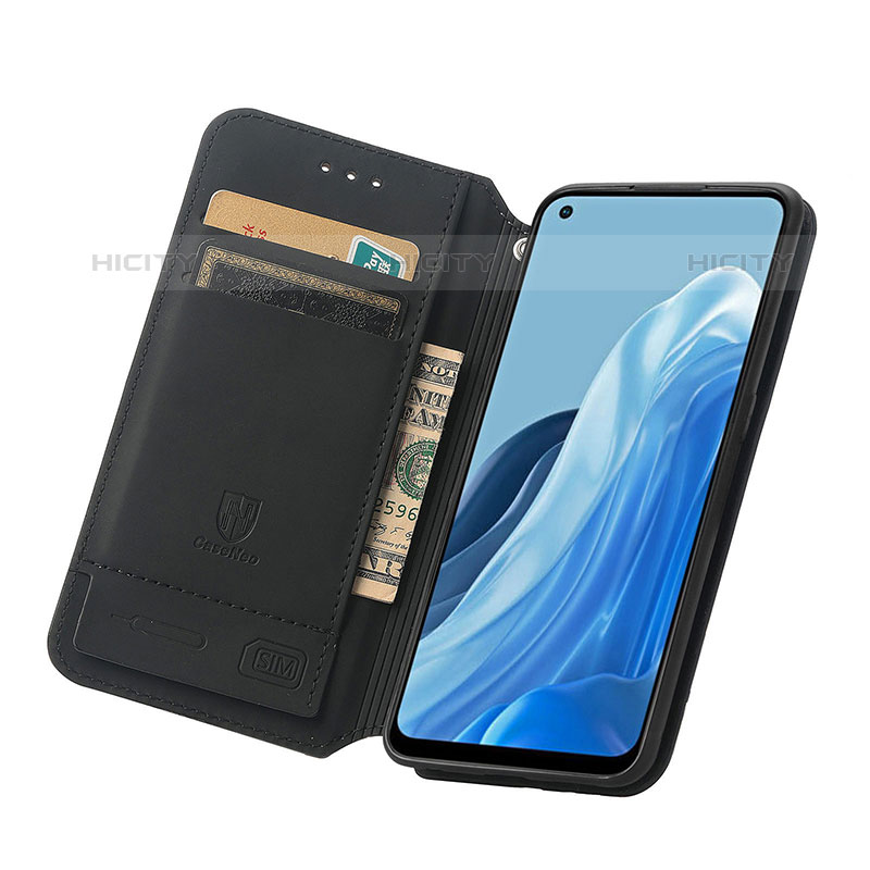 Custodia Portafoglio In Pelle Fantasia Modello Cover con Supporto S02D per Oppo Reno7 4G