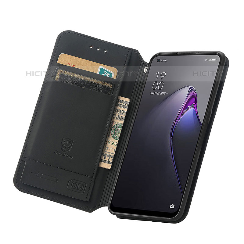 Custodia Portafoglio In Pelle Fantasia Modello Cover con Supporto S02D per Oppo Reno8 5G