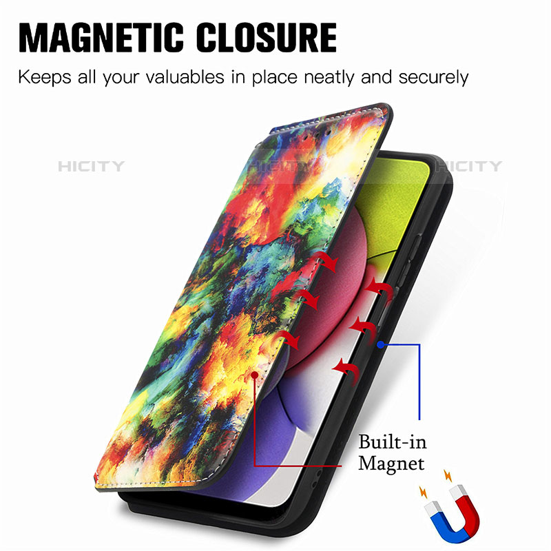 Custodia Portafoglio In Pelle Fantasia Modello Cover con Supporto S02D per Samsung Galaxy M02s