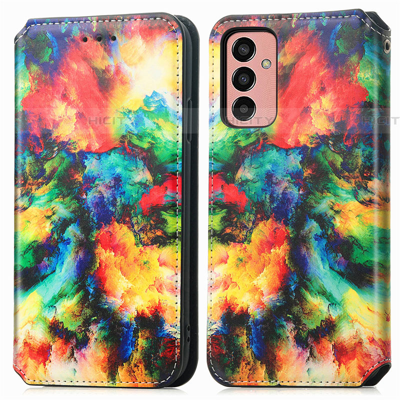 Custodia Portafoglio In Pelle Fantasia Modello Cover con Supporto S02D per Samsung Galaxy M13 4G