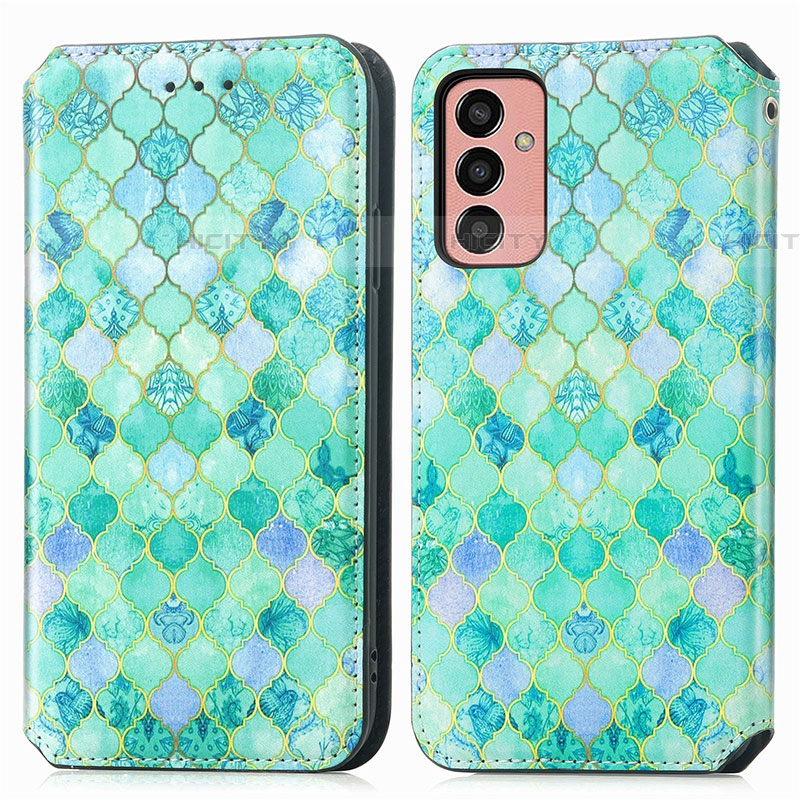 Custodia Portafoglio In Pelle Fantasia Modello Cover con Supporto S02D per Samsung Galaxy M13 4G