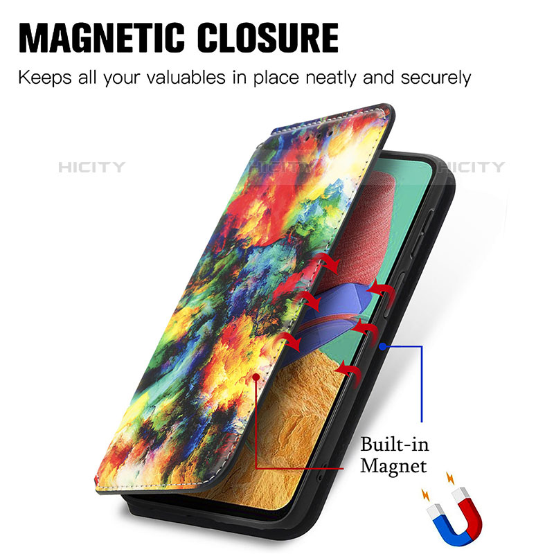 Custodia Portafoglio In Pelle Fantasia Modello Cover con Supporto S02D per Samsung Galaxy M33 5G