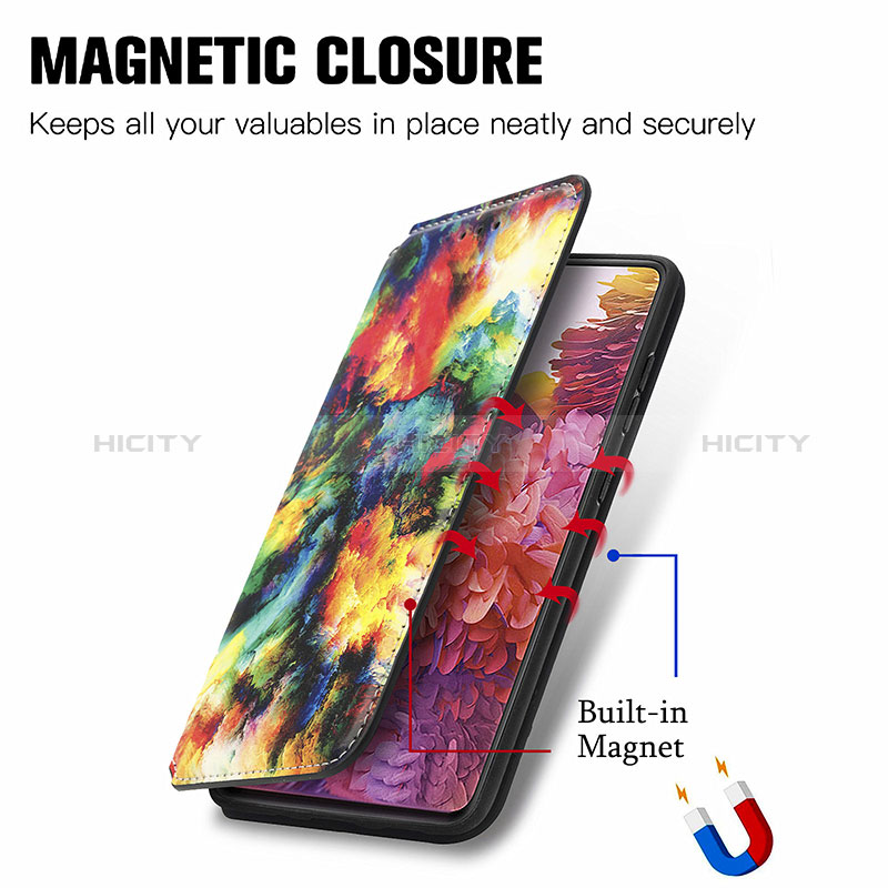 Custodia Portafoglio In Pelle Fantasia Modello Cover con Supporto S02D per Samsung Galaxy S20 FE (2022) 5G