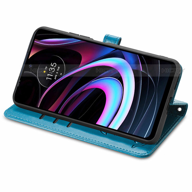 Custodia Portafoglio In Pelle Fantasia Modello Cover con Supporto S03D per Motorola Moto Edge (2021) 5G