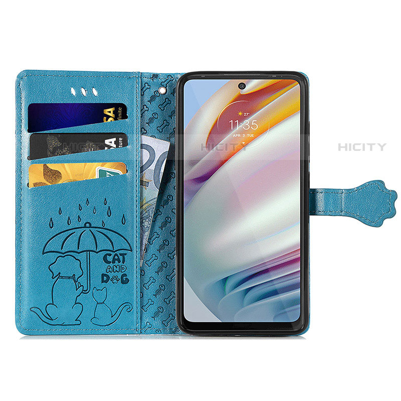 Custodia Portafoglio In Pelle Fantasia Modello Cover con Supporto S03D per Motorola Moto G40 Fusion