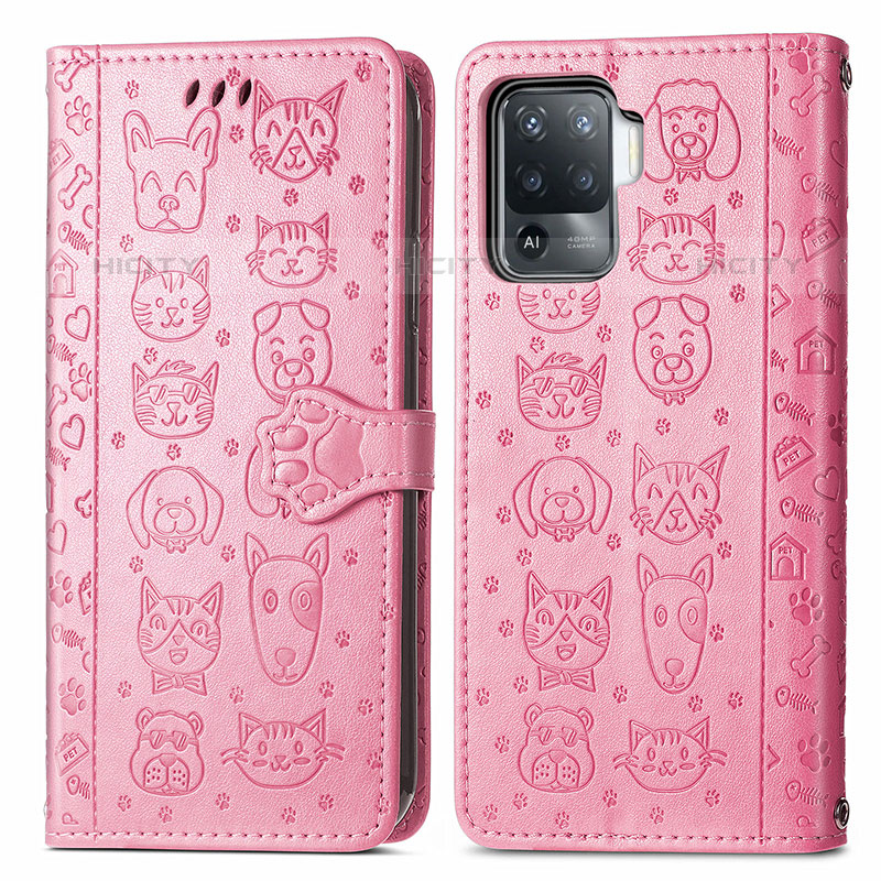 Custodia Portafoglio In Pelle Fantasia Modello Cover con Supporto S03D per Oppo A94 4G