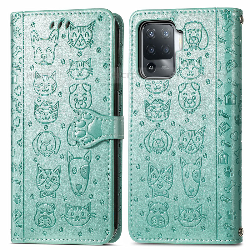 Custodia Portafoglio In Pelle Fantasia Modello Cover con Supporto S03D per Oppo A94 4G