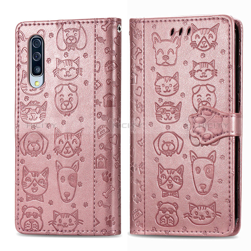 Custodia Portafoglio In Pelle Fantasia Modello Cover con Supporto S03D per Samsung Galaxy A70