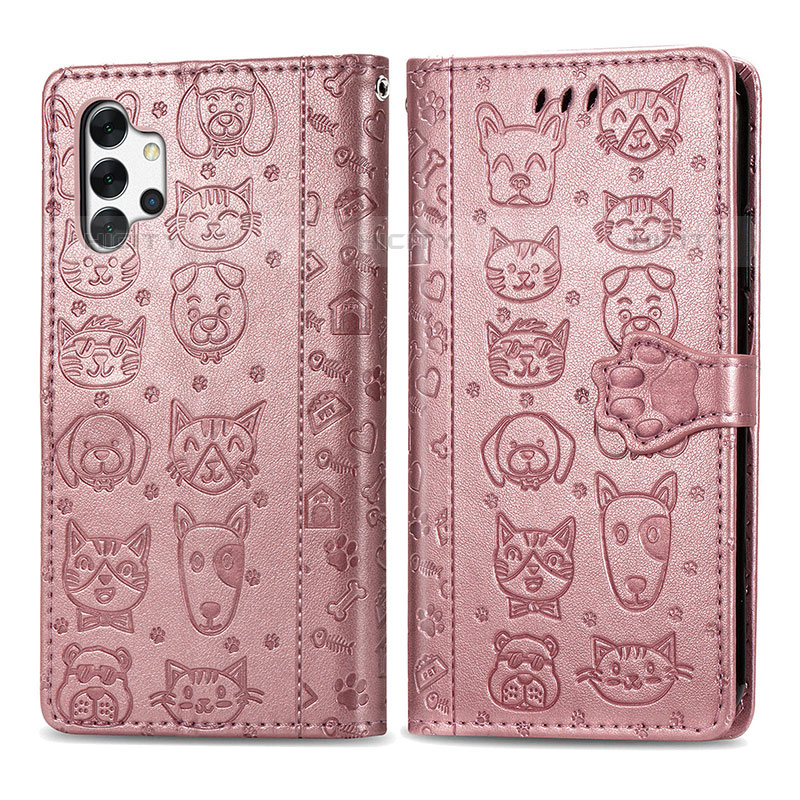 Custodia Portafoglio In Pelle Fantasia Modello Cover con Supporto S03D per Samsung Galaxy M32 5G