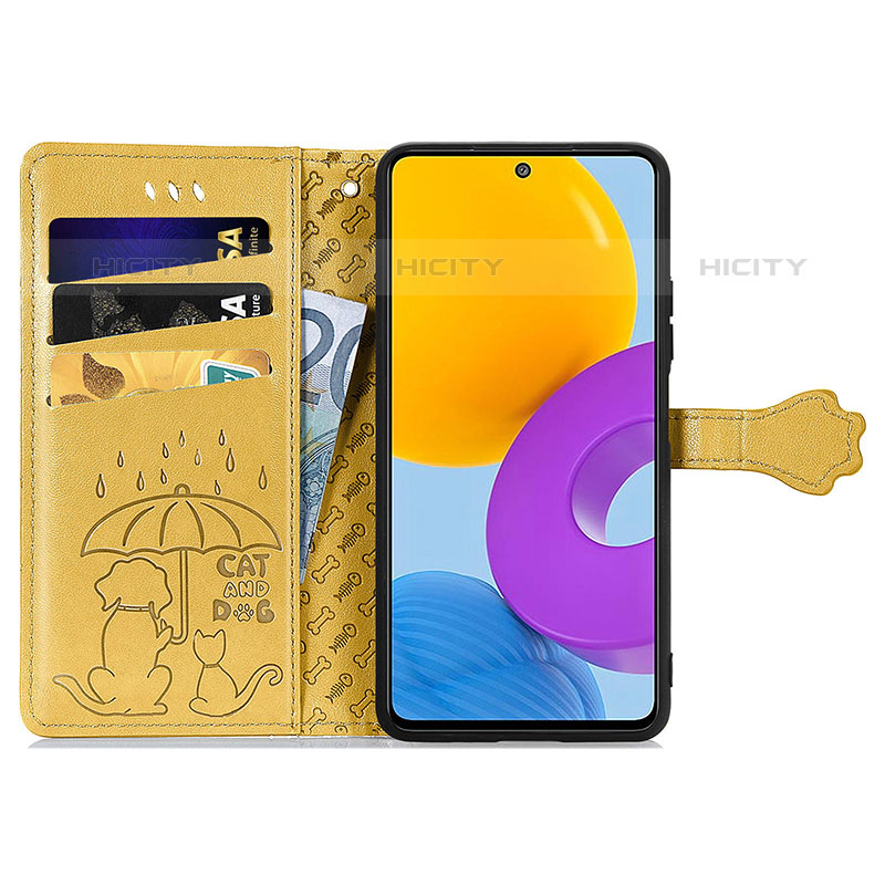 Custodia Portafoglio In Pelle Fantasia Modello Cover con Supporto S03D per Samsung Galaxy M52 5G