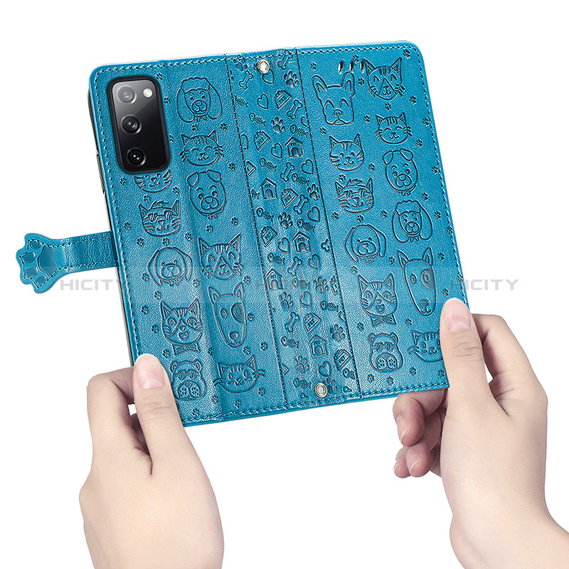 Custodia Portafoglio In Pelle Fantasia Modello Cover con Supporto S03D per Samsung Galaxy S20 FE 5G