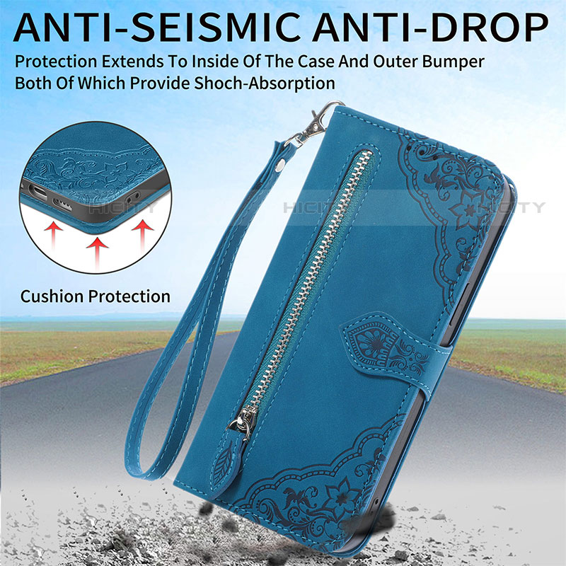 Custodia Portafoglio In Pelle Fantasia Modello Cover con Supporto S03D per Samsung Galaxy S21 5G
