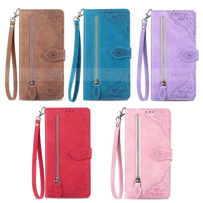 Custodia Portafoglio In Pelle Fantasia Modello Cover con Supporto S03D per Samsung Galaxy S22 5G