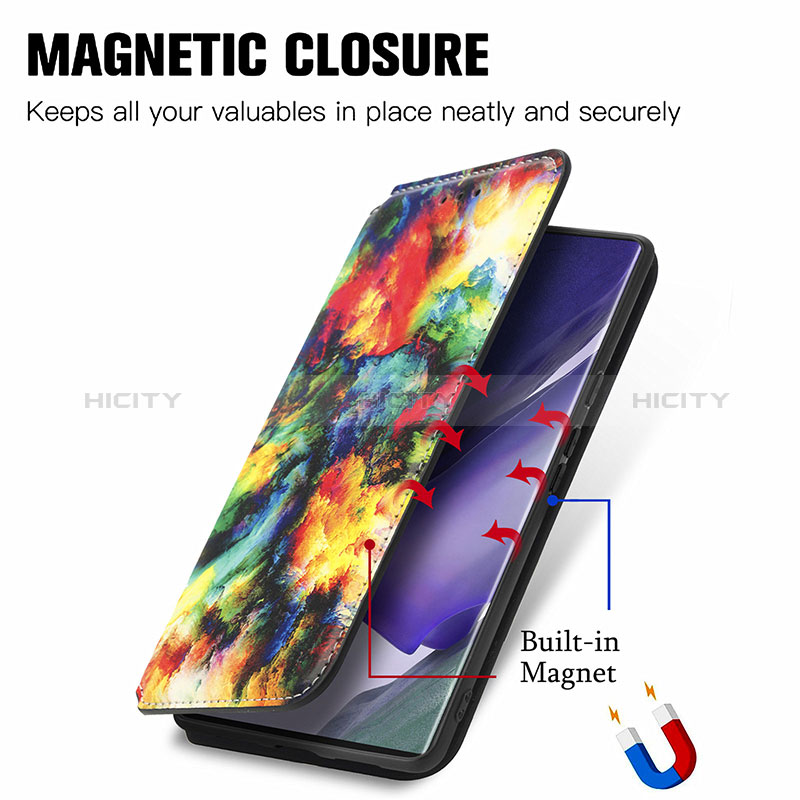 Custodia Portafoglio In Pelle Fantasia Modello Cover con Supporto S03D per Samsung Galaxy S24 Ultra 5G