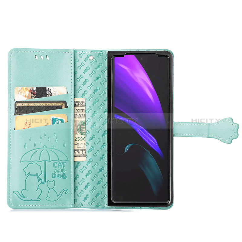 Custodia Portafoglio In Pelle Fantasia Modello Cover con Supporto S03D per Samsung Galaxy Z Fold3 5G