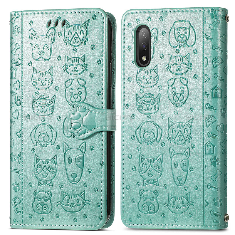 Custodia Portafoglio In Pelle Fantasia Modello Cover con Supporto S03D per Sony Xperia Ace II