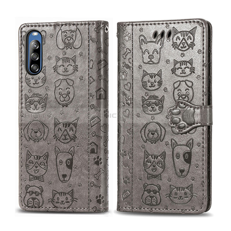 Custodia Portafoglio In Pelle Fantasia Modello Cover con Supporto S03D per Sony Xperia L4