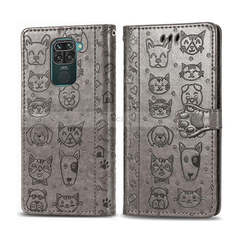 Custodia Portafoglio In Pelle Fantasia Modello Cover con Supporto S03D per Xiaomi Redmi Note 9