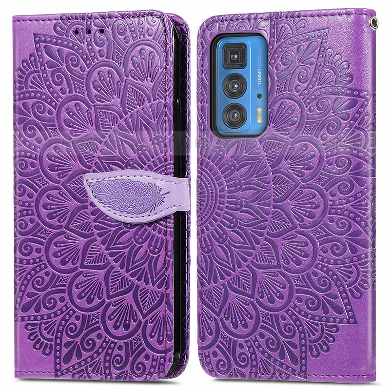 Custodia Portafoglio In Pelle Fantasia Modello Cover con Supporto S04D per Motorola Moto Edge 20 Pro 5G