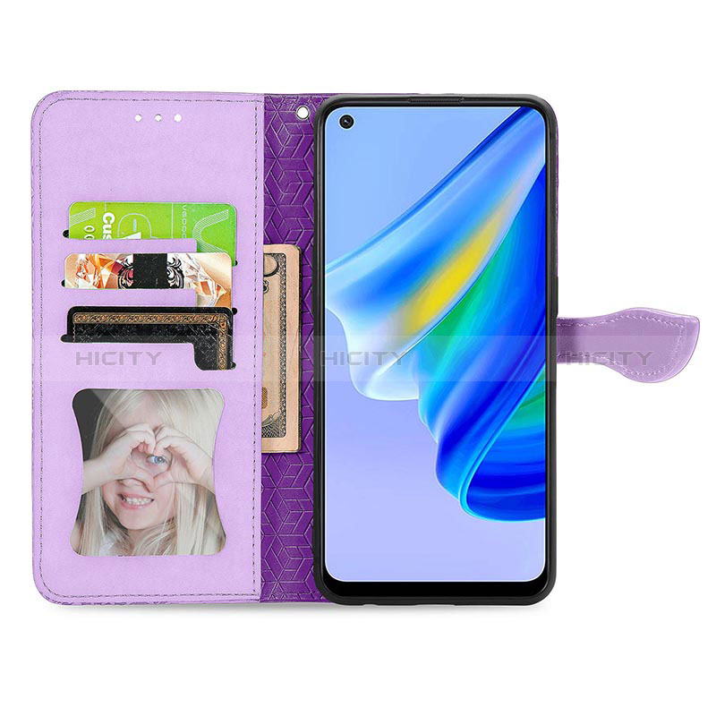 Custodia Portafoglio In Pelle Fantasia Modello Cover con Supporto S04D per Oppo A95 4G