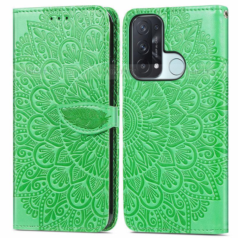 Custodia Portafoglio In Pelle Fantasia Modello Cover con Supporto S04D per Oppo Reno5 A