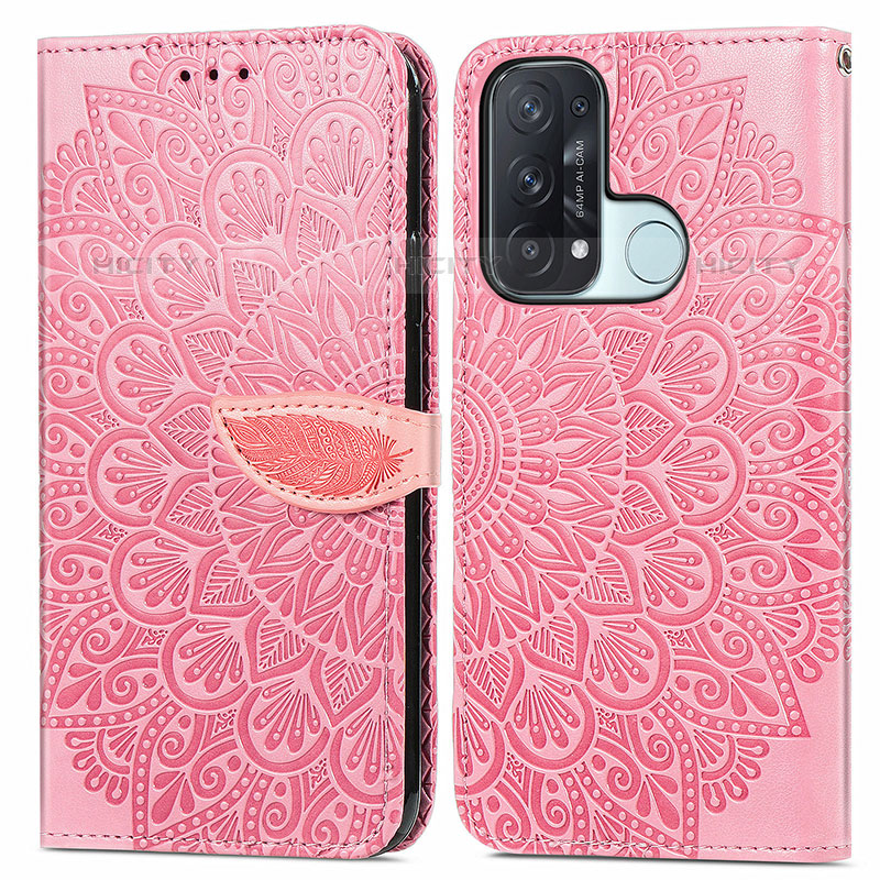 Custodia Portafoglio In Pelle Fantasia Modello Cover con Supporto S04D per Oppo Reno5 A