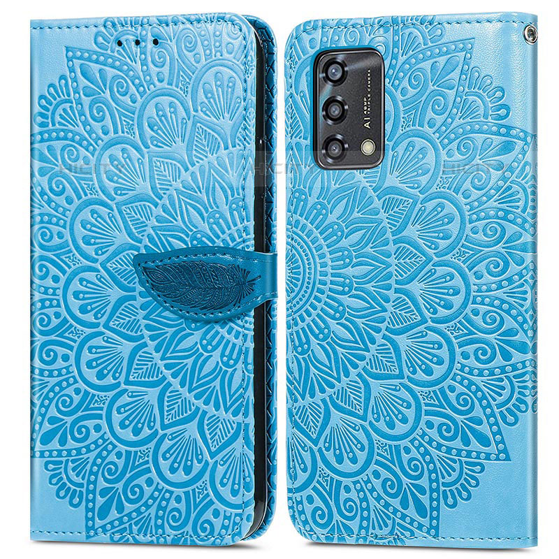 Custodia Portafoglio In Pelle Fantasia Modello Cover con Supporto S04D per Oppo Reno6 Lite