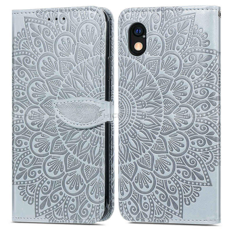 Custodia Portafoglio In Pelle Fantasia Modello Cover con Supporto S04D per Sony Xperia Ace III