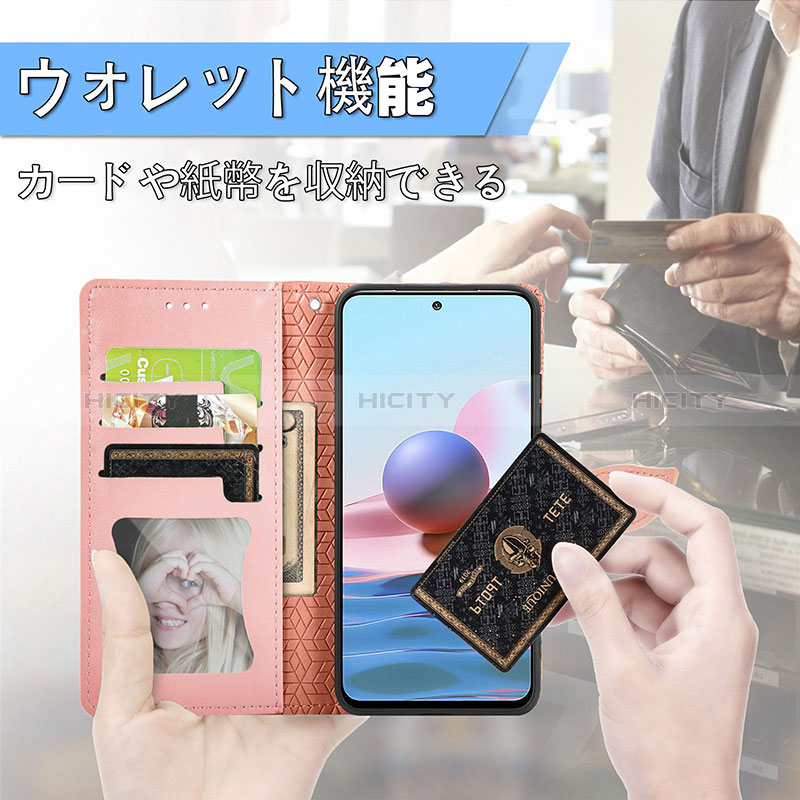 Custodia Portafoglio In Pelle Fantasia Modello Cover con Supporto S04D per Xiaomi Redmi Note 10 JE 5G