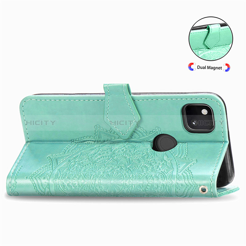 Custodia Portafoglio In Pelle Fantasia Modello Cover con Supporto S07D per Google Pixel 4a