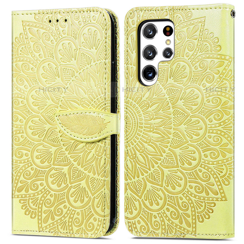 Custodia Portafoglio In Pelle Fantasia Modello Cover con Supporto S07D per Samsung Galaxy S21 Ultra 5G