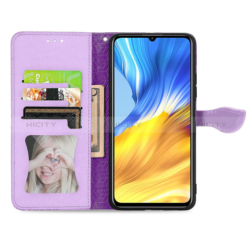 Custodia Portafoglio In Pelle Fantasia Modello Cover con Supporto S08D per Huawei Honor X10 Max 5G