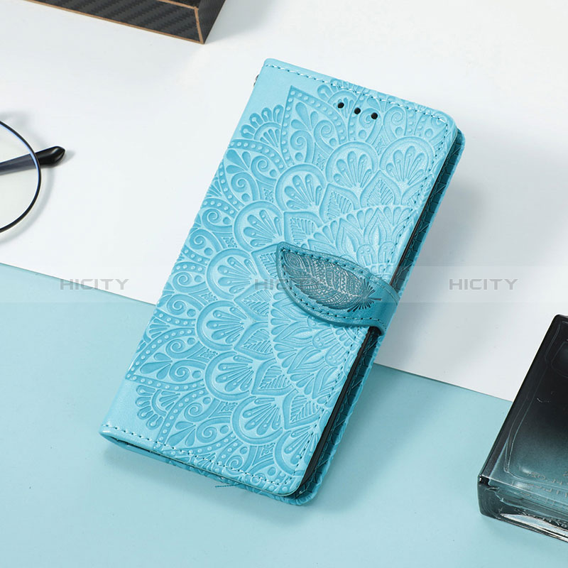 Custodia Portafoglio In Pelle Fantasia Modello Cover con Supporto S08D per Huawei Honor X10 Max 5G Blu