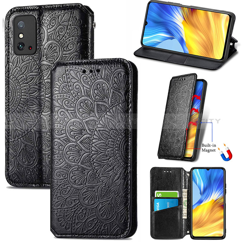 Custodia Portafoglio In Pelle Fantasia Modello Cover con Supporto S09D per Huawei Honor X10 Max 5G