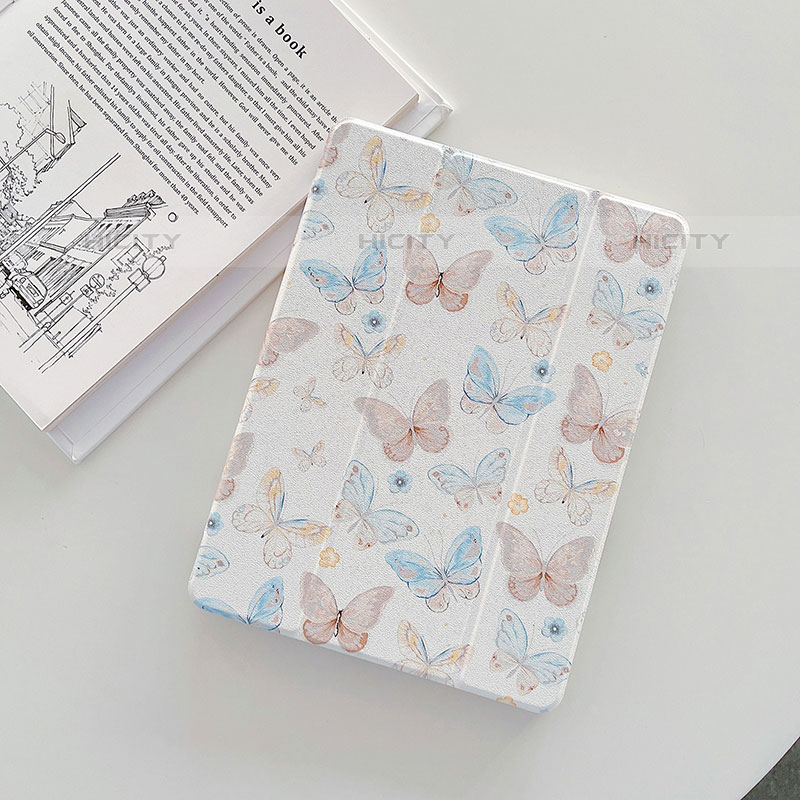 Custodia Portafoglio In Pelle Fantasia Modello Cover con Supporto XH2 per Apple iPad 10.2 (2020) Bianco