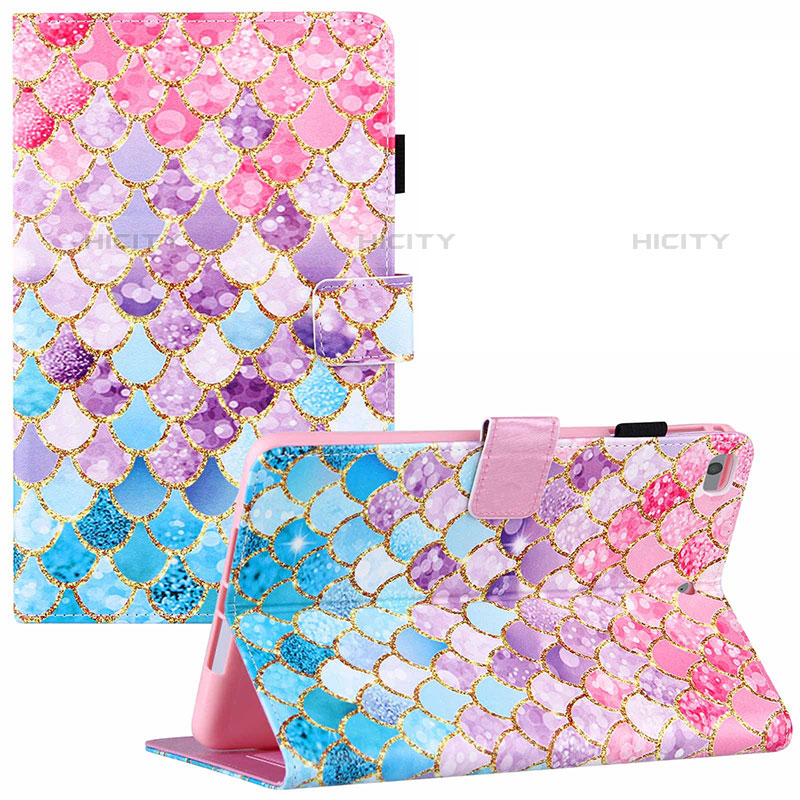 Custodia Portafoglio In Pelle Fantasia Modello Cover con Supporto Y02B per Apple iPad Mini 4