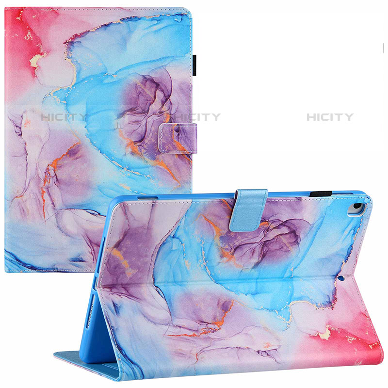 Custodia Portafoglio In Pelle Fantasia Modello Cover con Supporto Y02B per Apple iPad Pro 10.5 Cielo Blu