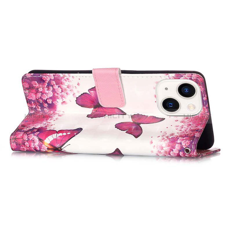 Custodia Portafoglio In Pelle Fantasia Modello Cover con Supporto Y02B per Apple iPhone 13