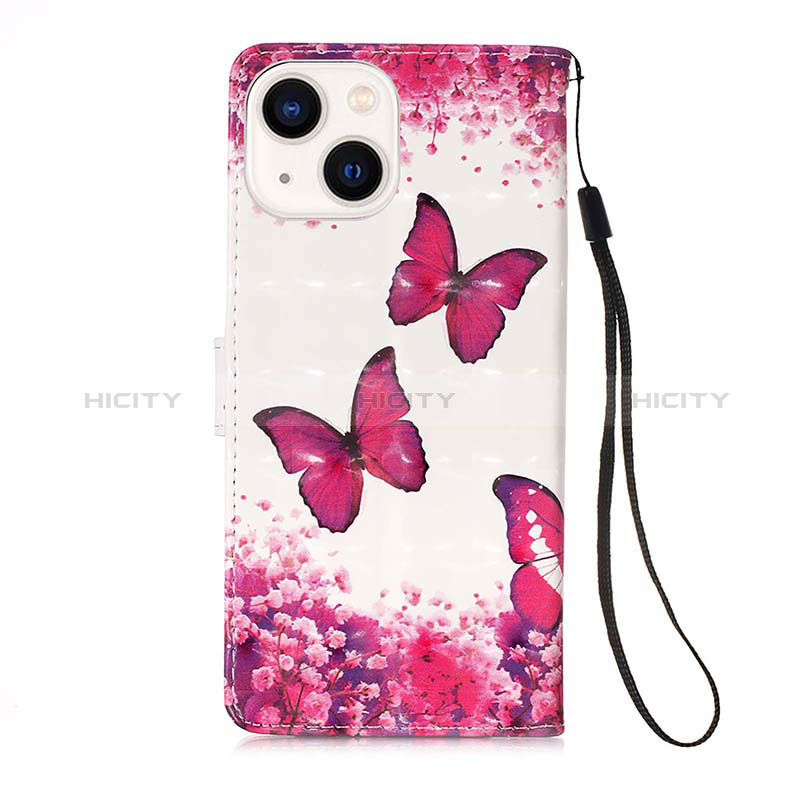 Custodia Portafoglio In Pelle Fantasia Modello Cover con Supporto Y02B per Apple iPhone 14 Plus