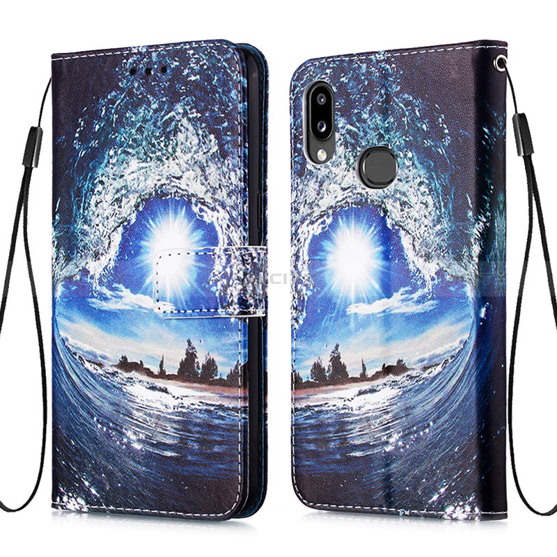 Custodia Portafoglio In Pelle Fantasia Modello Cover con Supporto Y02B per Samsung Galaxy A10s