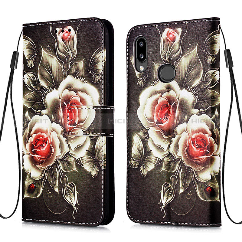 Custodia Portafoglio In Pelle Fantasia Modello Cover con Supporto Y02B per Samsung Galaxy M01s