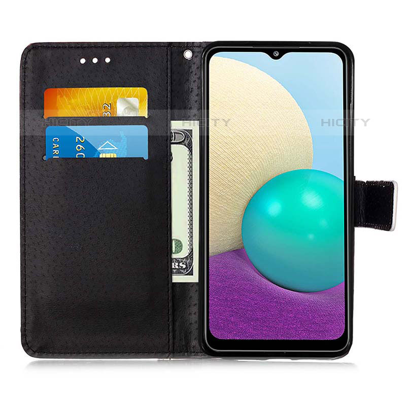 Custodia Portafoglio In Pelle Fantasia Modello Cover con Supporto Y02B per Samsung Galaxy M02
