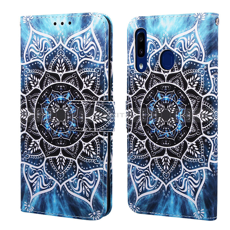 Custodia Portafoglio In Pelle Fantasia Modello Cover con Supporto Y02B per Samsung Galaxy M10S