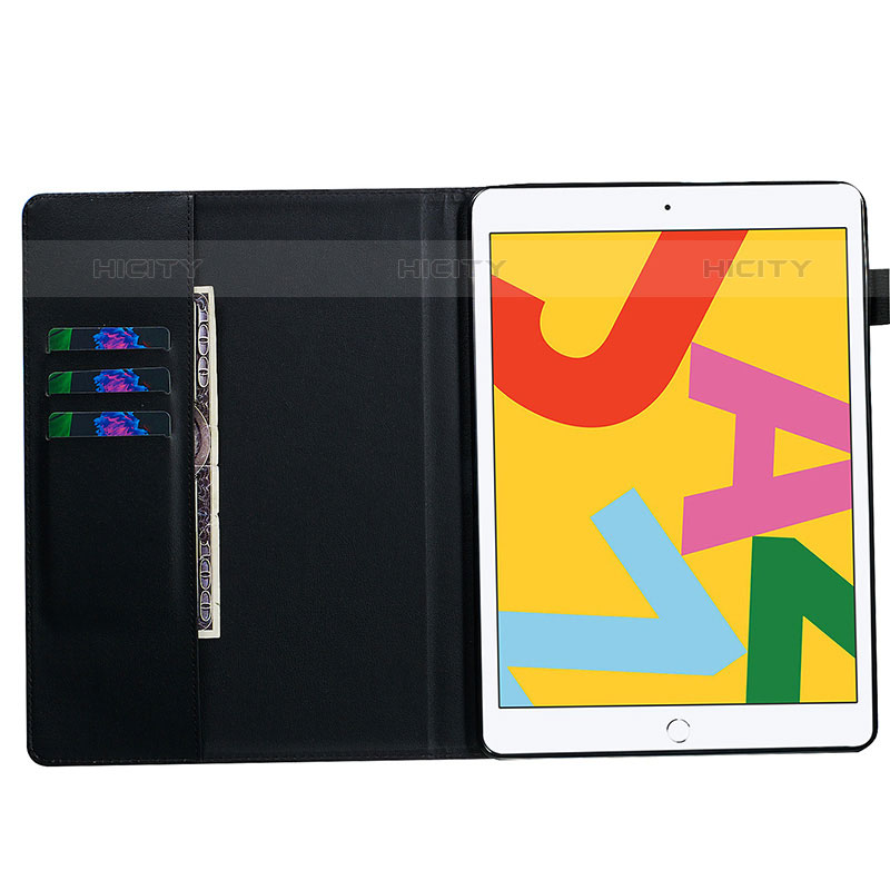 Custodia Portafoglio In Pelle Fantasia Modello Cover con Supporto Y03B per Apple iPad 10.2 (2020)