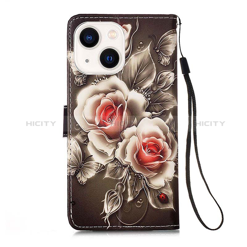 Custodia Portafoglio In Pelle Fantasia Modello Cover con Supporto Y03B per Apple iPhone 13