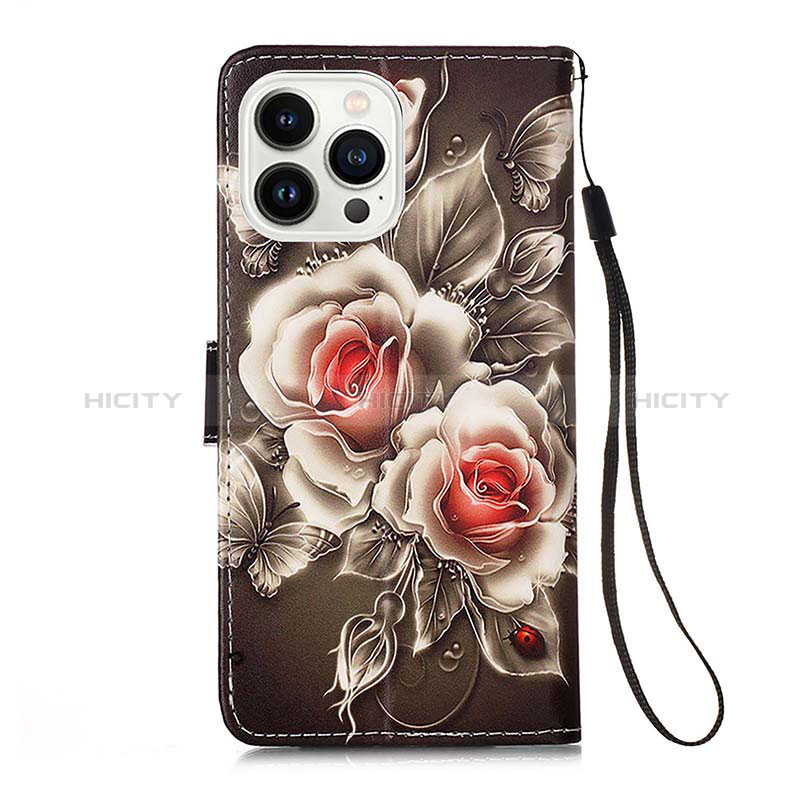 Custodia Portafoglio In Pelle Fantasia Modello Cover con Supporto Y03B per Apple iPhone 13 Pro Max