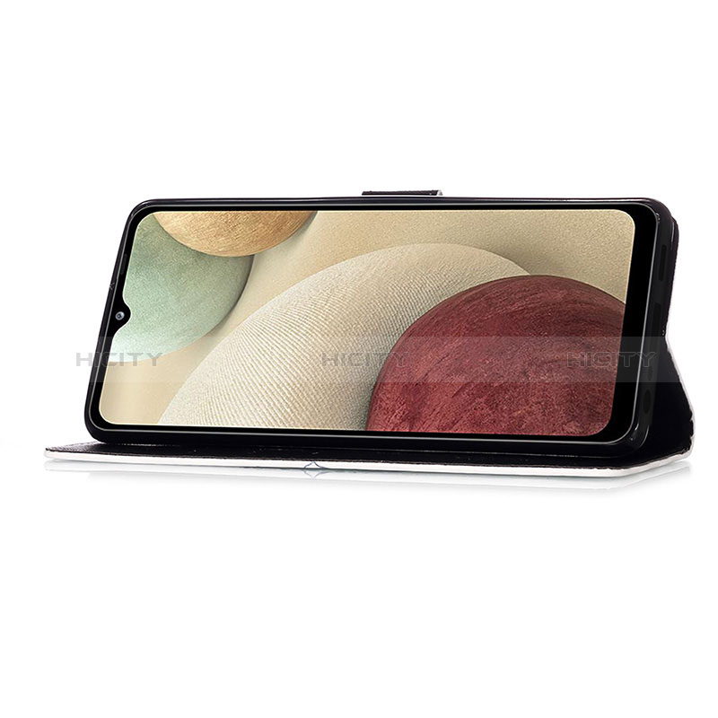 Custodia Portafoglio In Pelle Fantasia Modello Cover con Supporto Y03B per Samsung Galaxy A12 Nacho